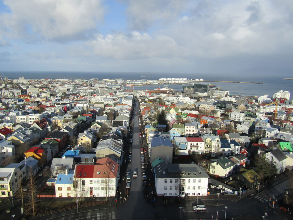 Iceland Travel tips - aerial view from Hallgrimskirkja church