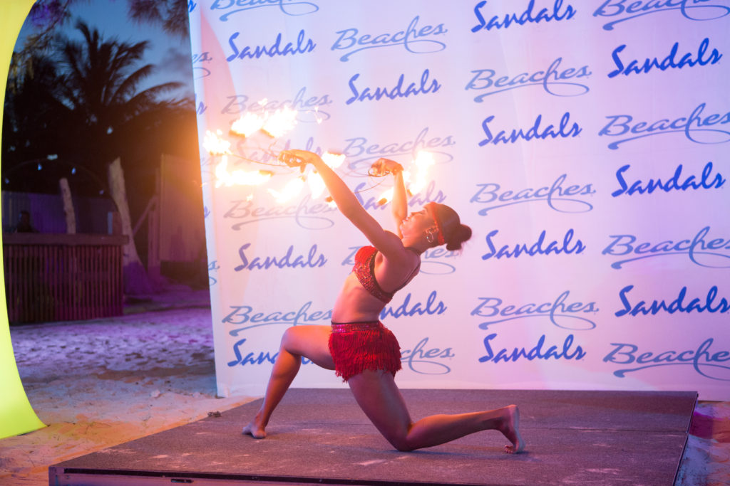 Fire Dancer at Sandals Nassau Bahamas