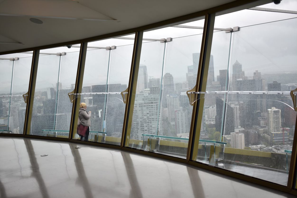 Space Needle deck - Seattle girls trip