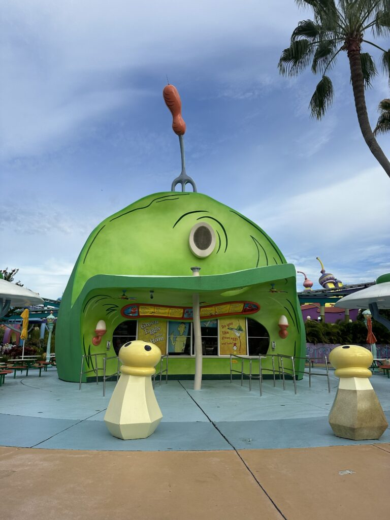 Universal Islands of Adventure theme park Florida - Seuss Landing - Green Eggs and Ham Restaurant